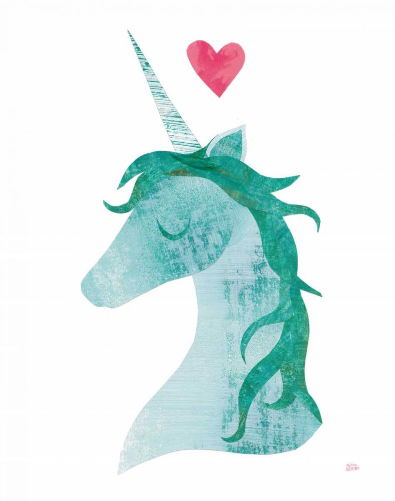 Unicorn Magic II Heart art print by Melissa Averinos for $57.95 CAD