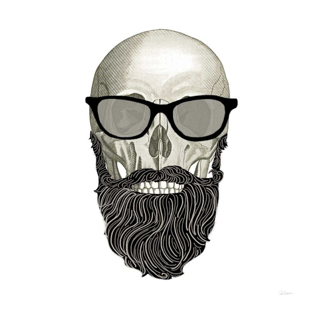 Hipster Skull I art print by Sue Schlabach for $57.95 CAD