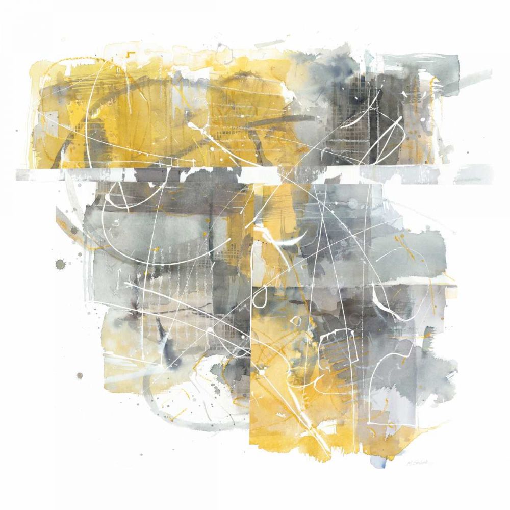Moving In and Out of Traffic II Yellow Grey art print by Mike Schick for $57.95 CAD