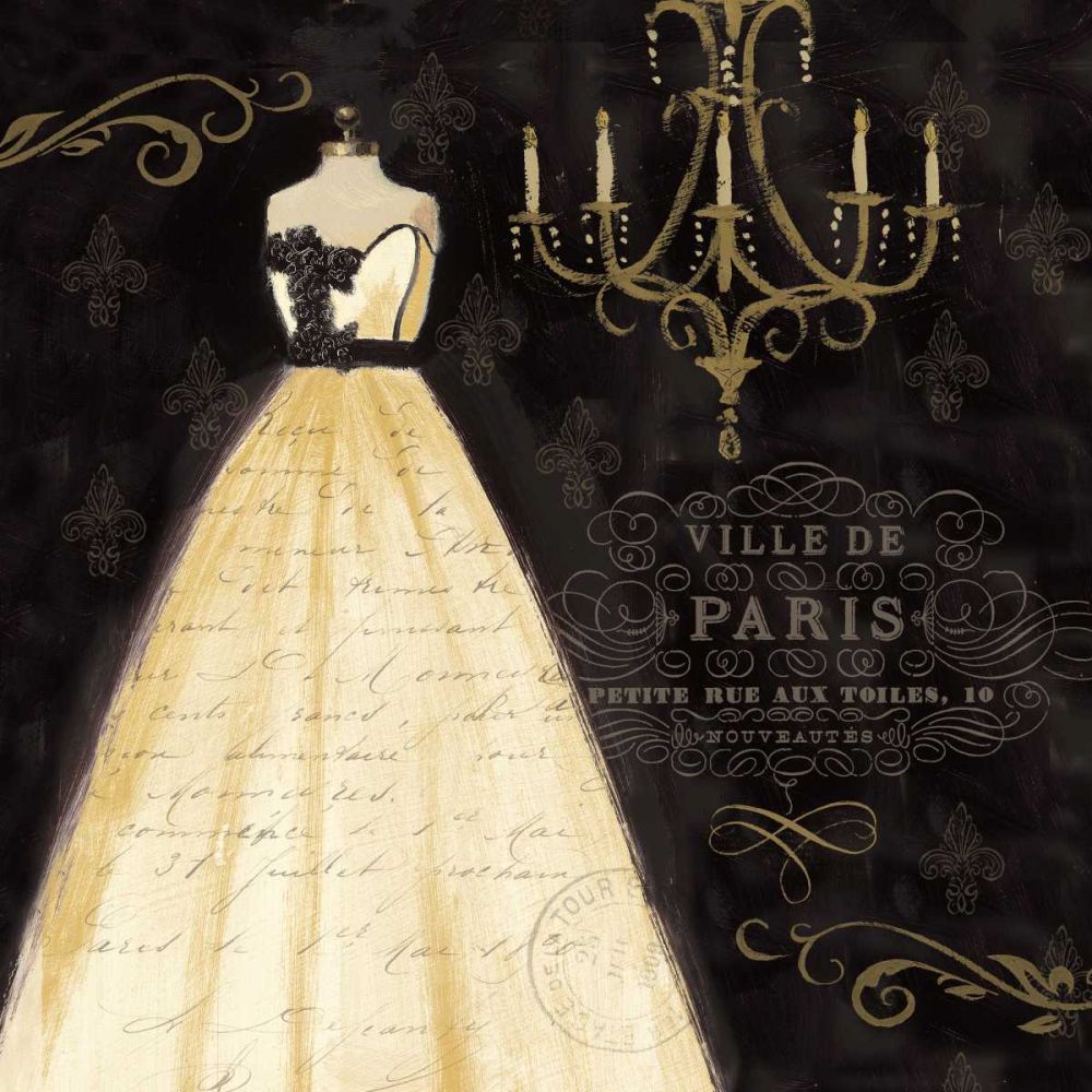 French Couture I Gold 18x18 art print by Emily Adams for $57.95 CAD