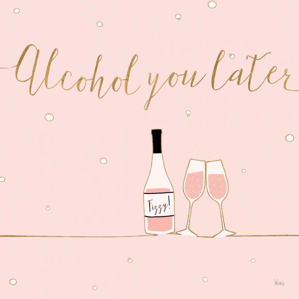 Underlined Bubbly VIII Pink art print by Veronique Charron for $57.95 CAD
