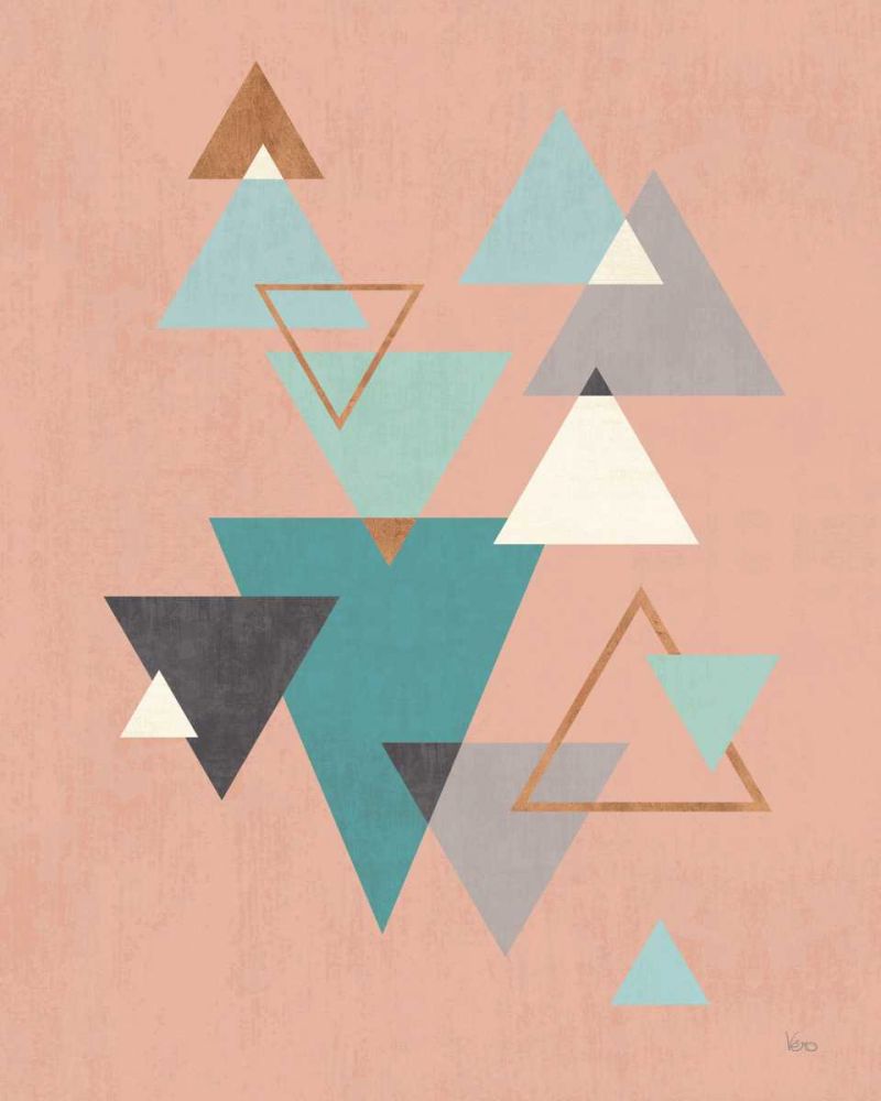 Abstract Geo II Pink art print by Veronique Charron for $57.95 CAD