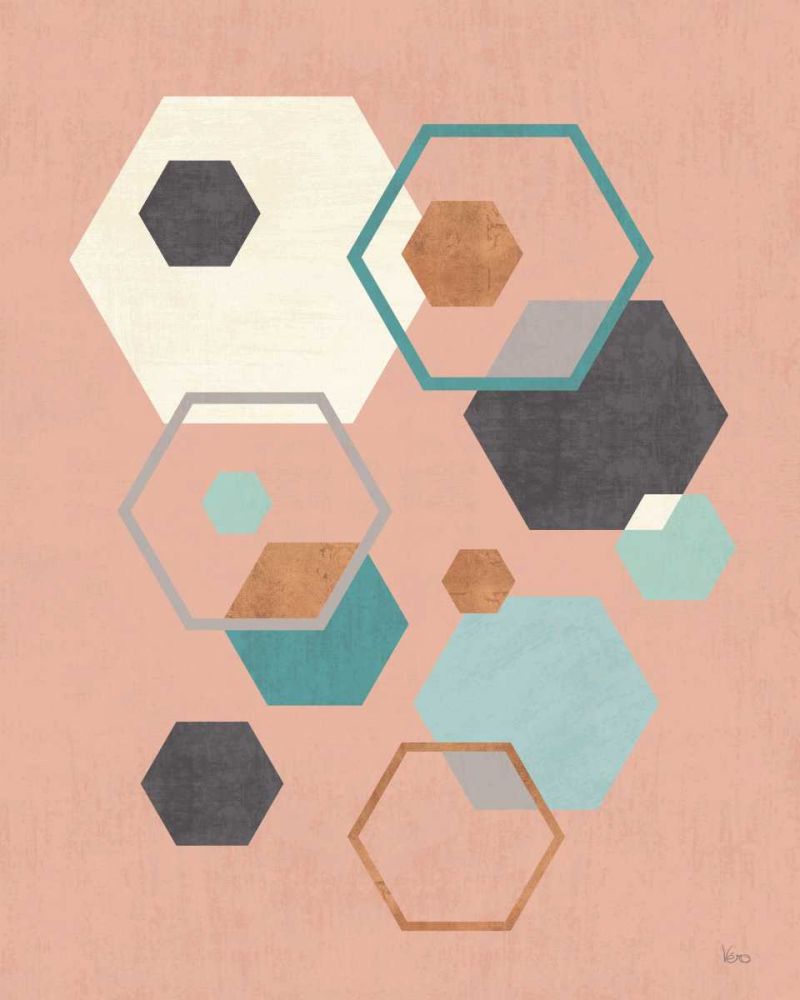 Abstract Geo III Pink art print by Veronique Charron for $57.95 CAD