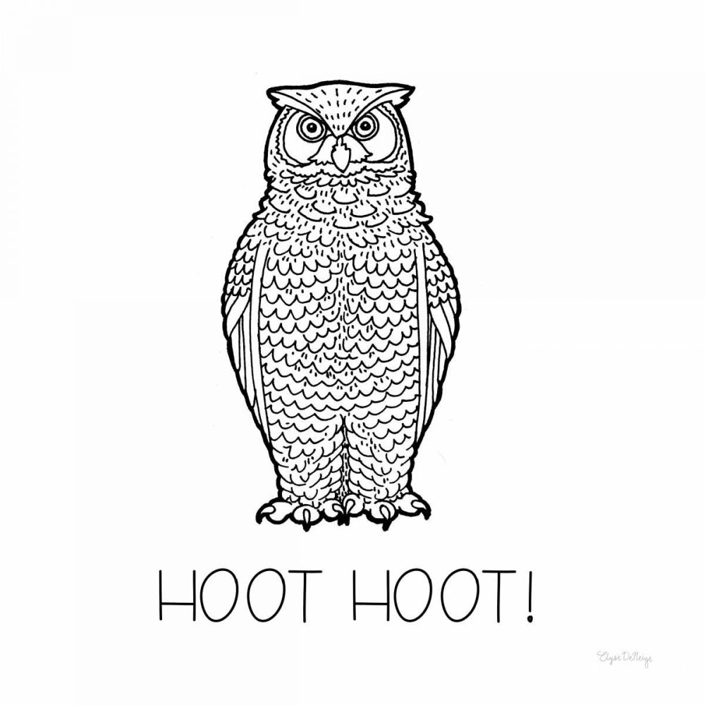 Color the Forest V Hoot Hoot art print by Elyse DeNeige for $63.95 CAD
