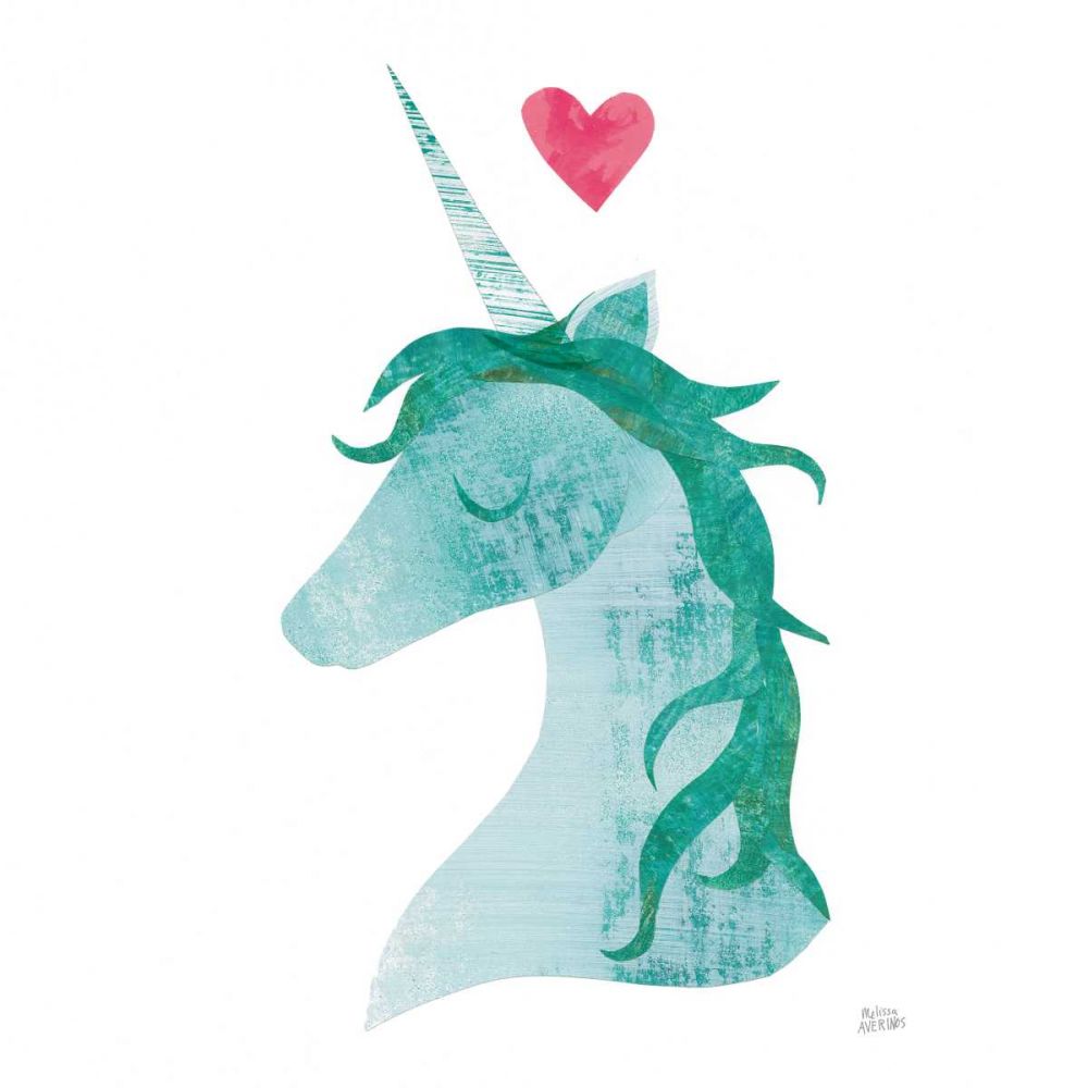 Unicorn Magic II Heart Sq art print by Melissa Averinos for $57.95 CAD