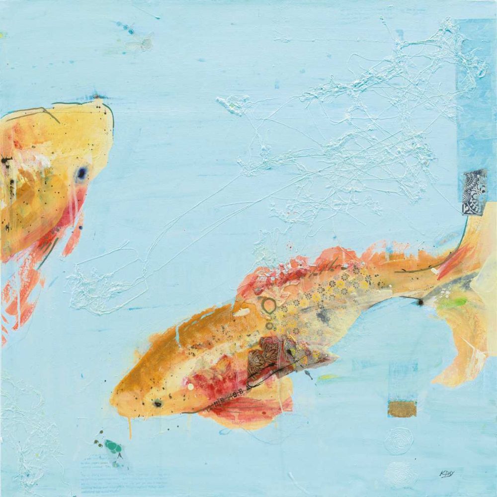 Fish in the Sea II Aqua art print by Kellie Day for $57.95 CAD