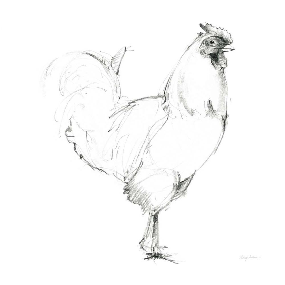 Rooster II Dark Square art print by Avery Tillmon for $57.95 CAD