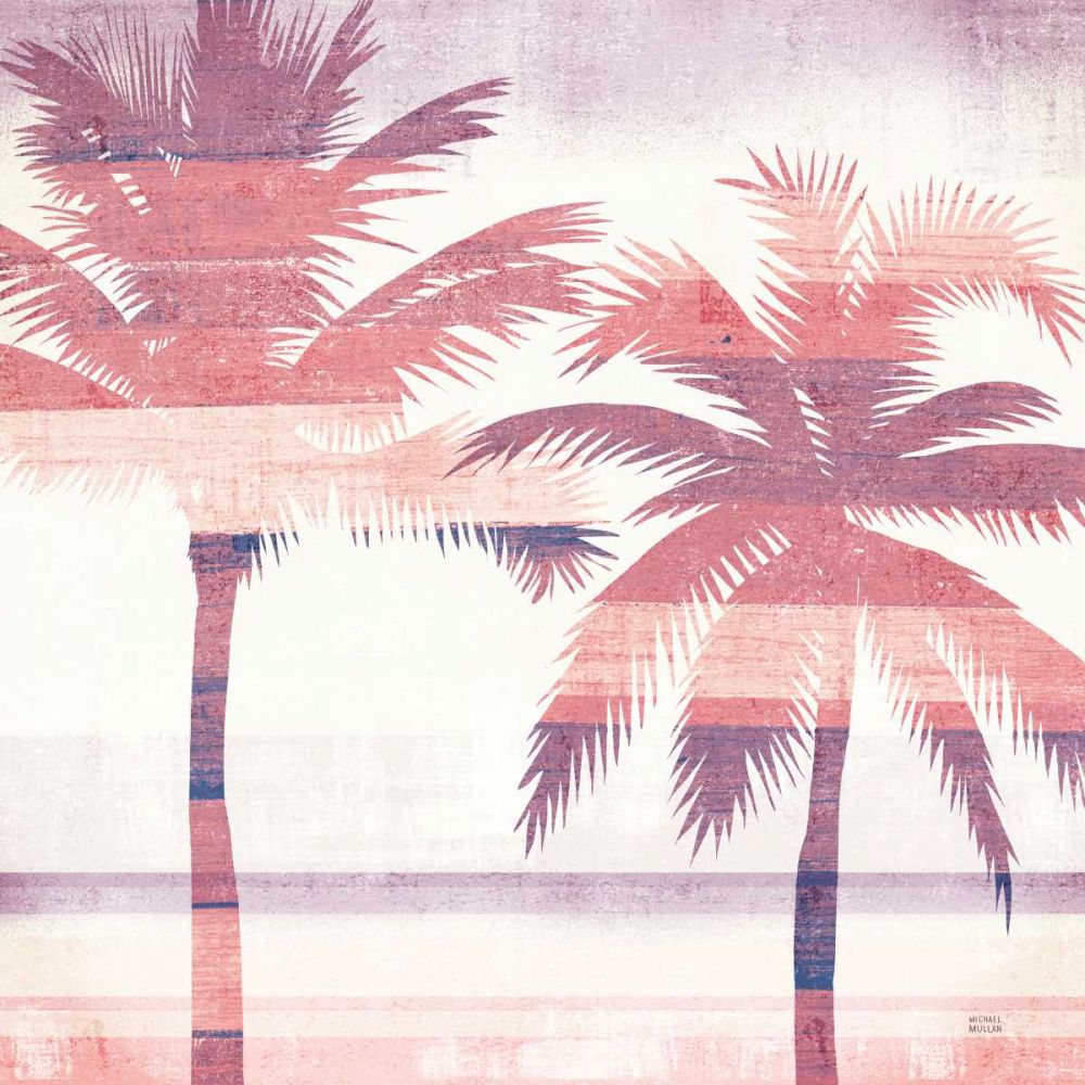 Beachscape Palms III Pink Purple art print by Michael Mullan for $57.95 CAD