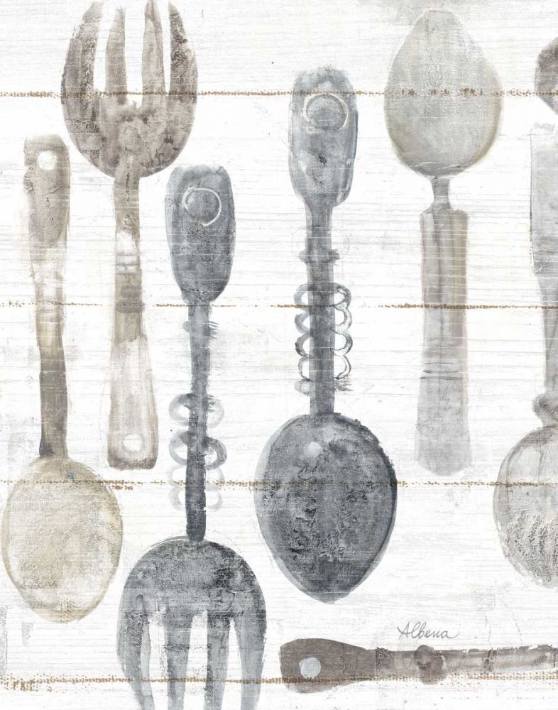 Spoons and Forks II Neutral art print by Albena Hristova for $57.95 CAD