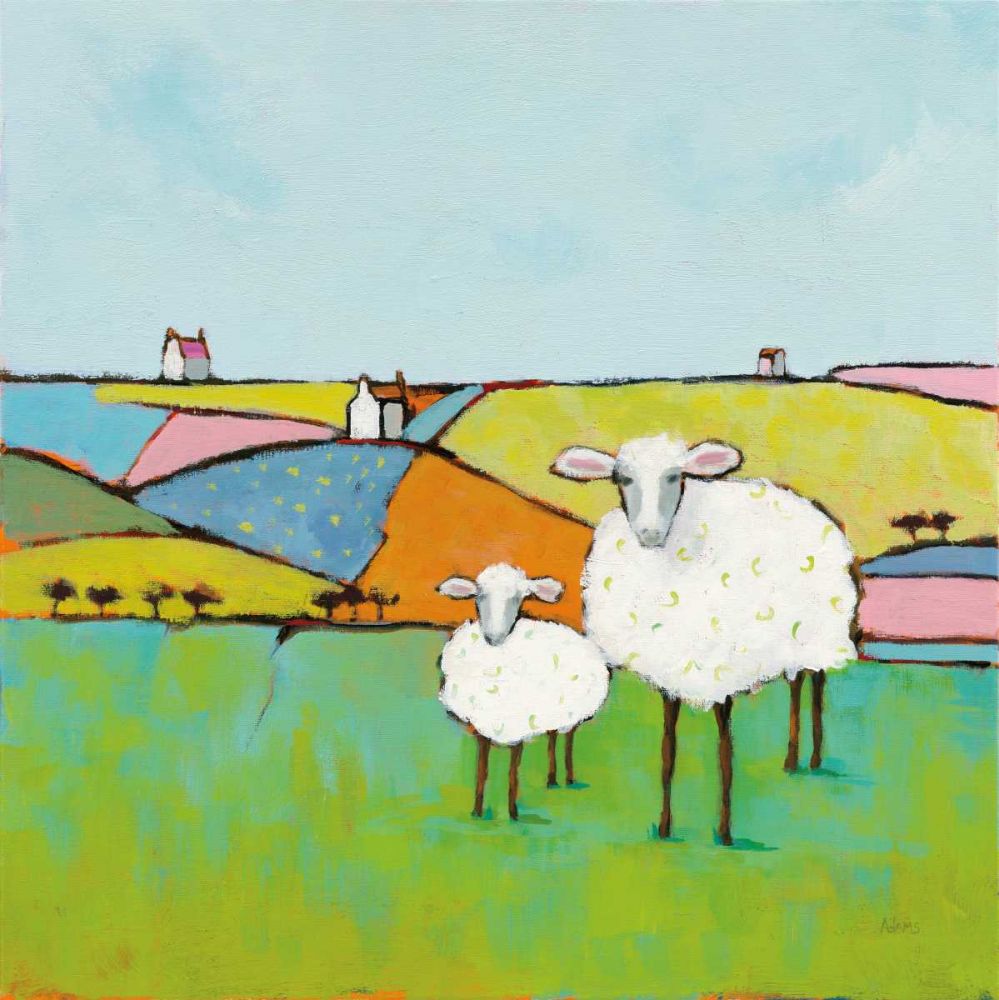 Sheep in the Meadow art print by Phyllis Adams for $57.95 CAD