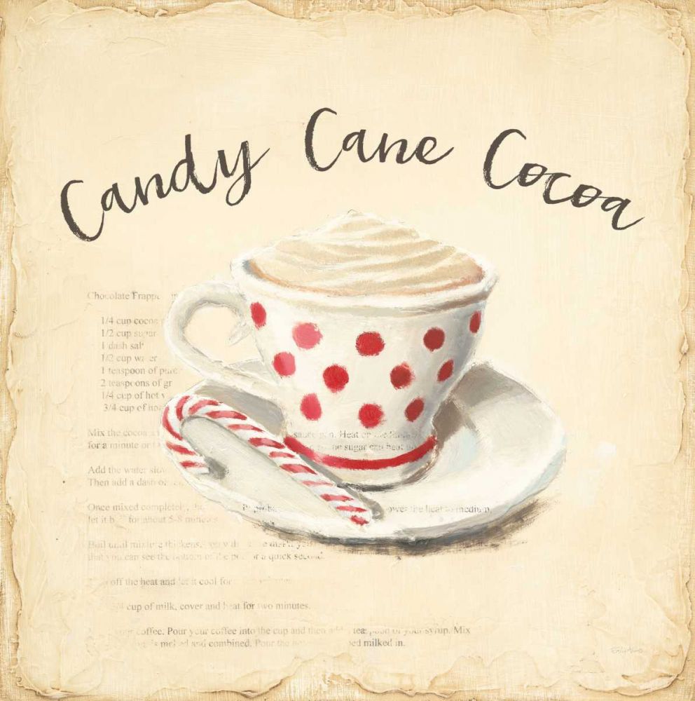Creme de Noel Candy Cane art print by Emily Adams for $57.95 CAD