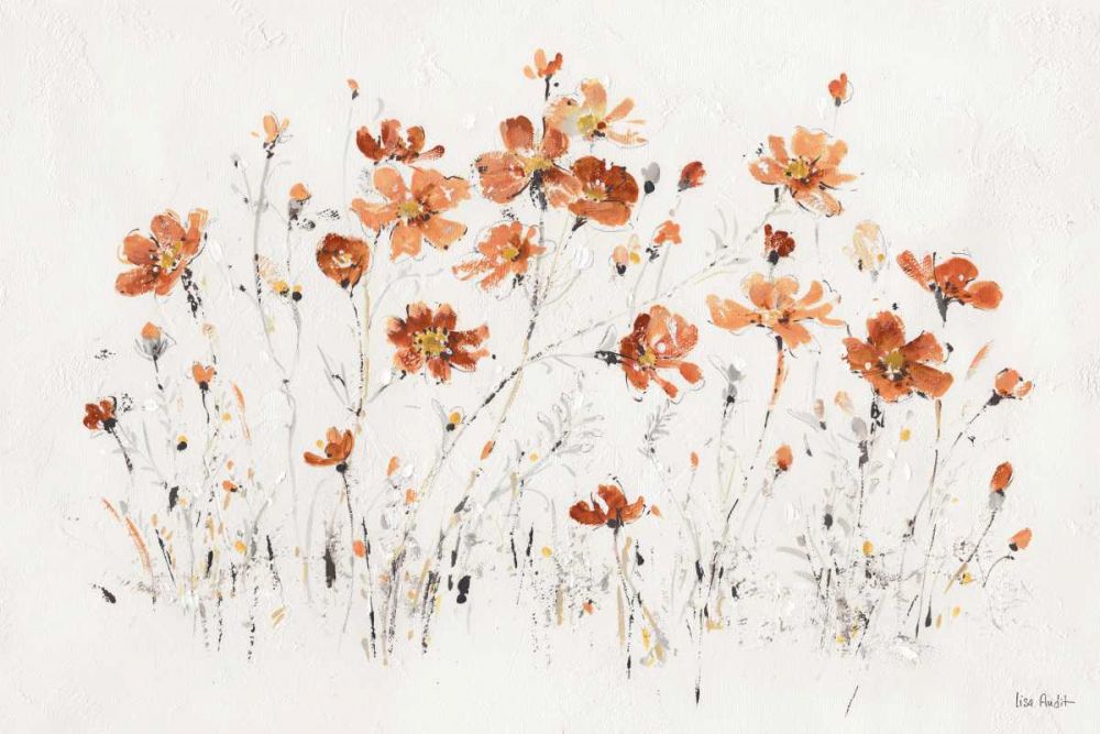 Wildflowers I Orange art print by Lisa Audit for $57.95 CAD