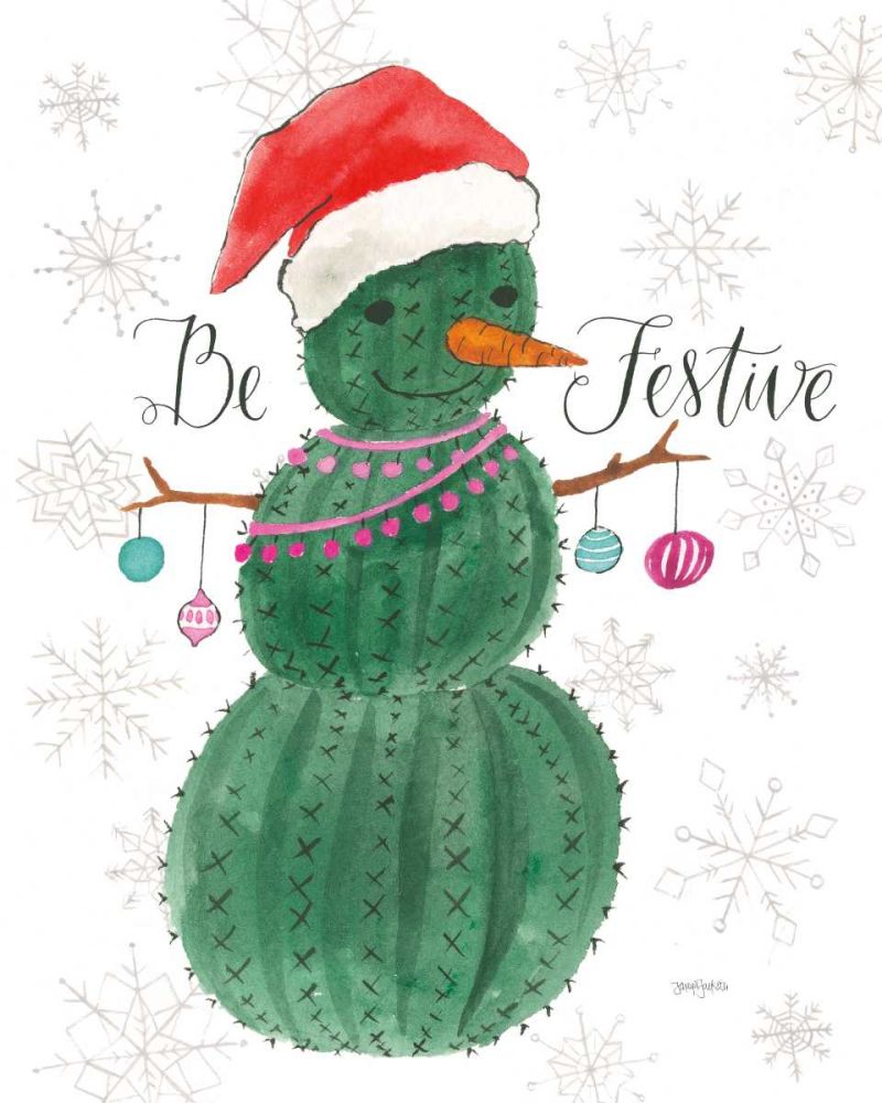 A Very Cactus Christmas I Be Festive art print by Jenaya Jackson for $57.95 CAD