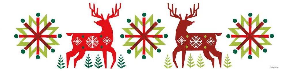 Geometric Holiday Reindeer III art print by Michael Mullan for $57.95 CAD