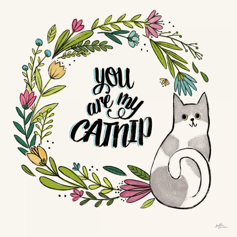 Purrfect Garden VI art print by Janelle Penner for $57.95 CAD