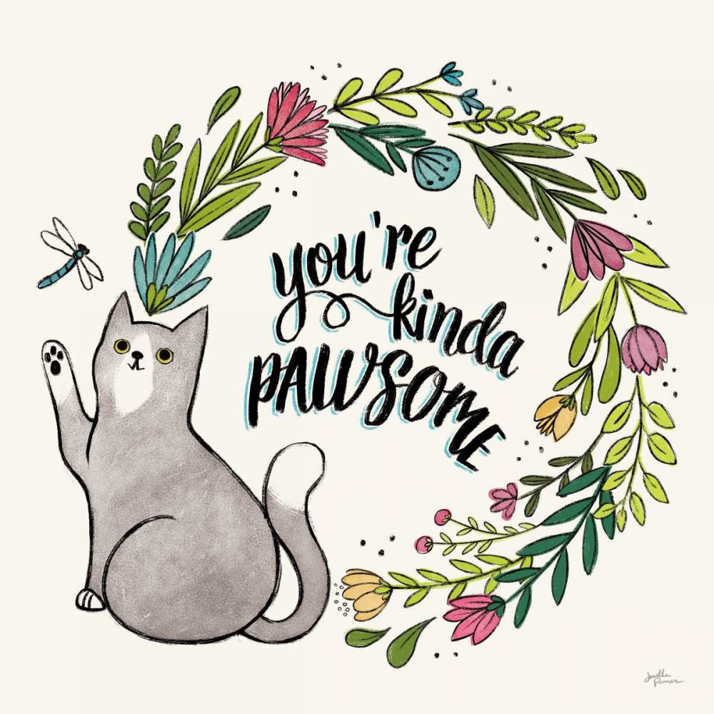 Purrfect Garden VIII art print by Janelle Penner for $57.95 CAD