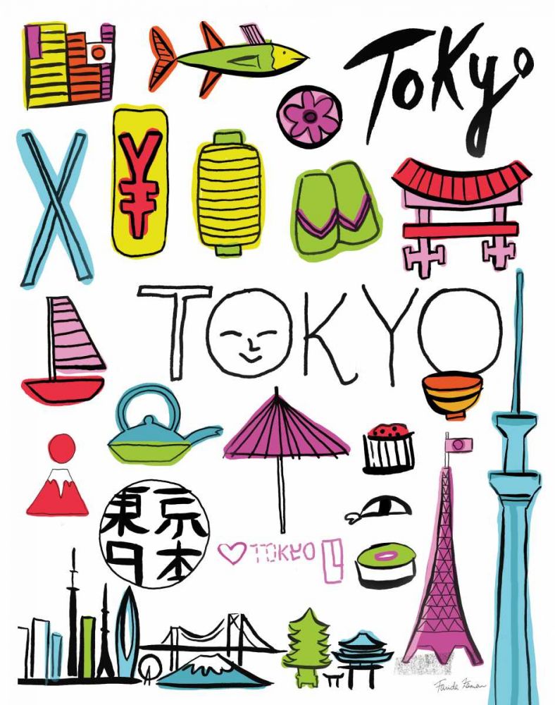 Travel Tokyo art print by Farida Zaman for $57.95 CAD
