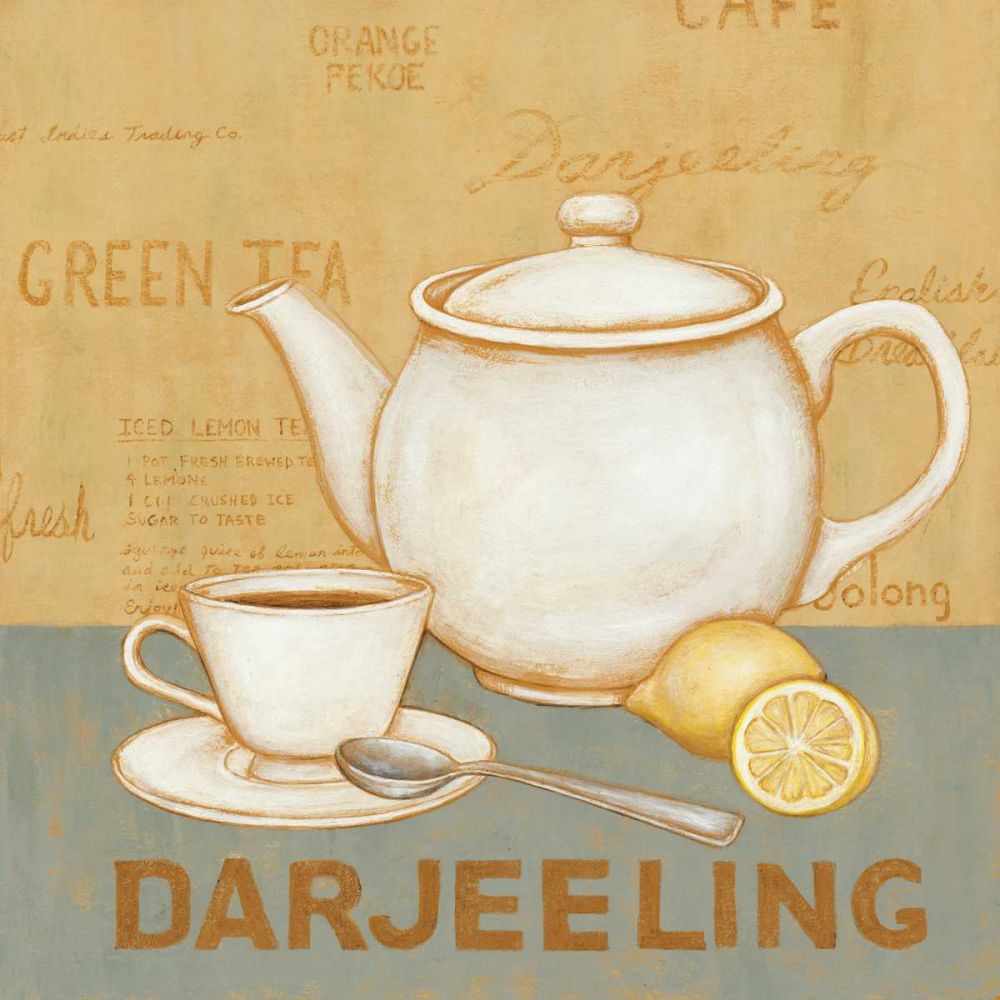 Darjeeling Tea Teal art print by David Carter Brown for $57.95 CAD