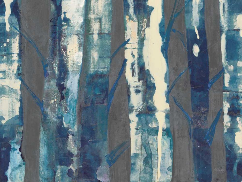 Deep Woods III Indigo on Gray art print by Albena Hristova for $57.95 CAD