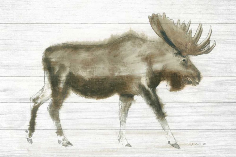 Dark Moose on Wood Crop art print by James Wiens for $57.95 CAD