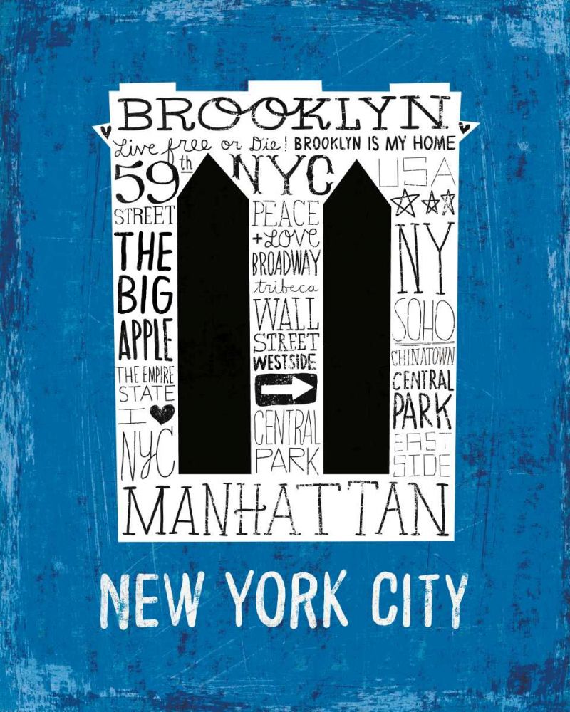 Iconic NYC V art print by Michael Mullan for $57.95 CAD