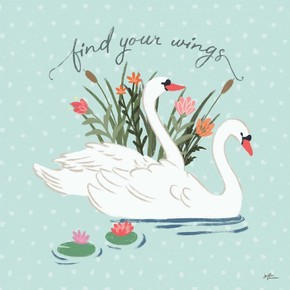 Swan Lake II Mint art print by Janelle Penner for $57.95 CAD