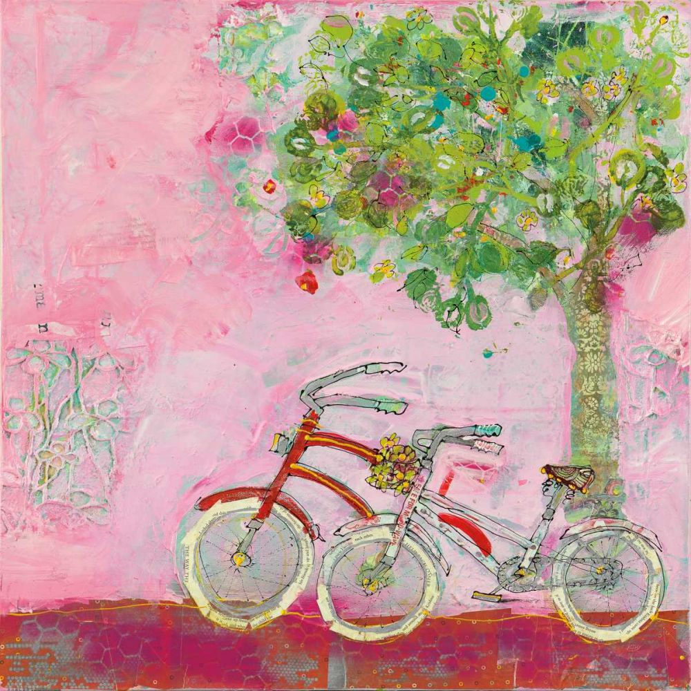 Pink Bicycles art print by Kellie Day for $57.95 CAD
