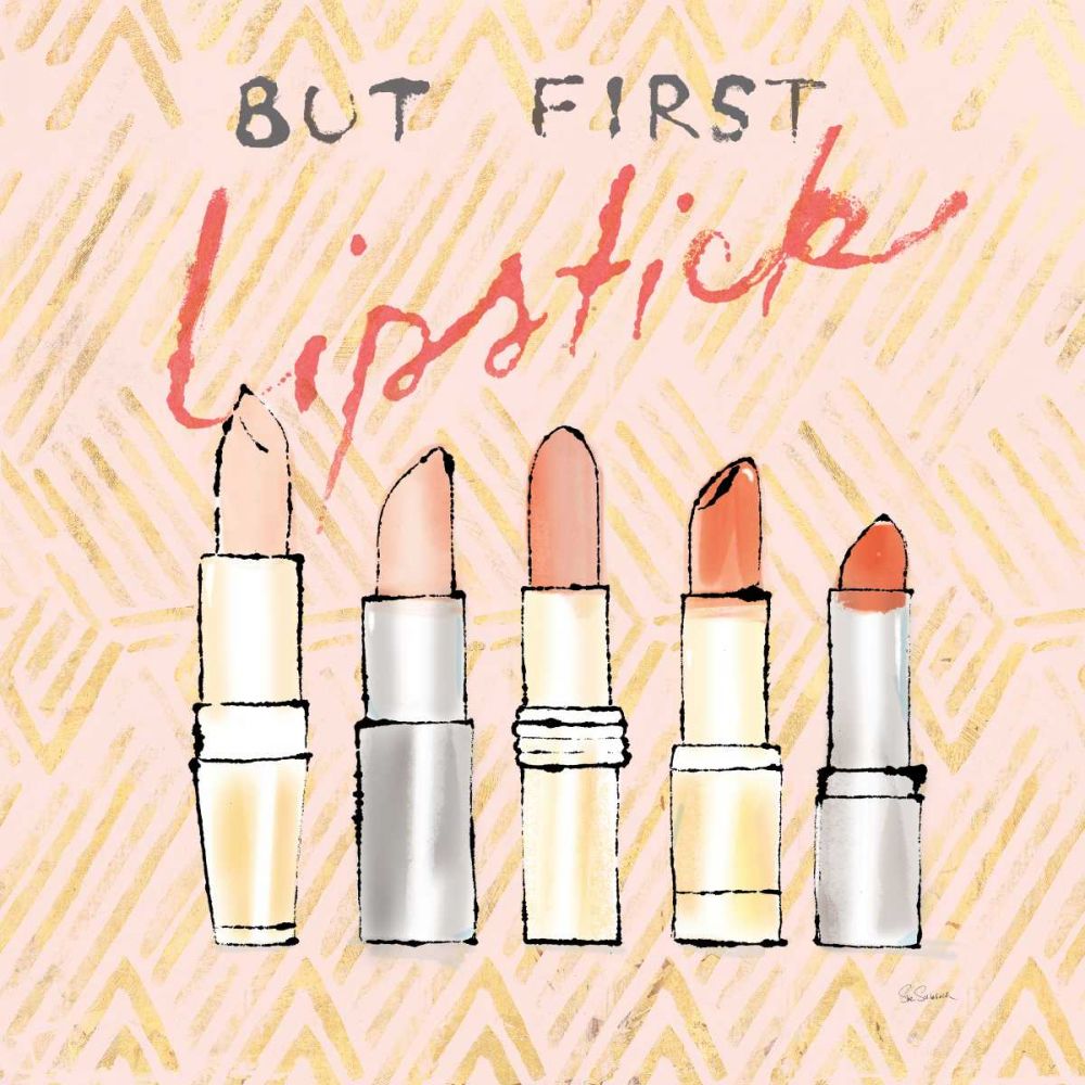 Geo Beauty and Sass II - Lipstick First art print by Sue Schlabach for $57.95 CAD