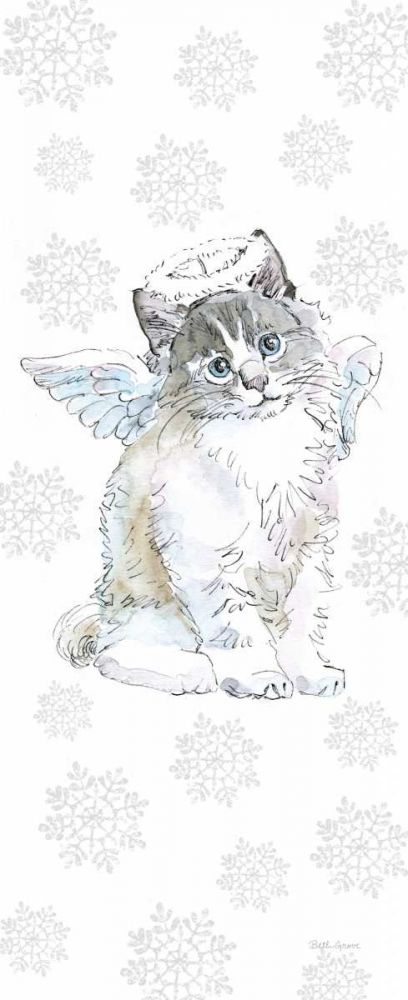Christmas Kitties I Snowflakes art print by Beth Grove for $57.95 CAD