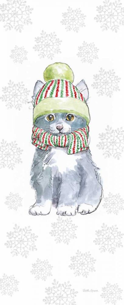 Christmas Kitties II Snowflakes art print by Beth Grove for $57.95 CAD