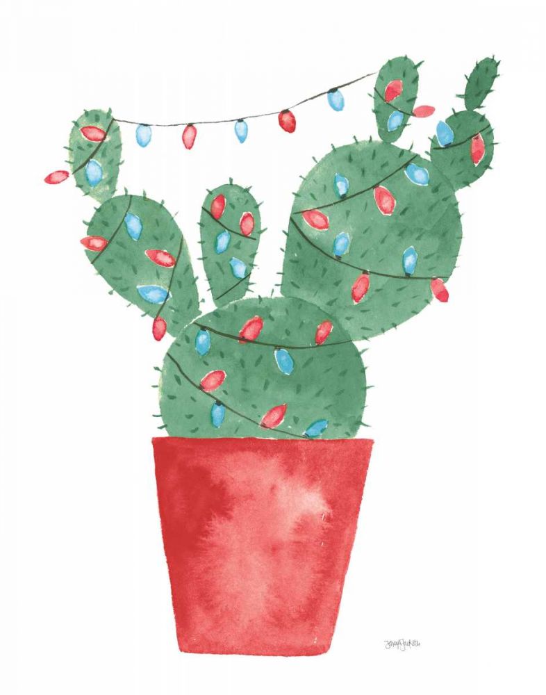 A Very Cactus Christmas III Dark Green art print by Jenaya Jackson for $57.95 CAD