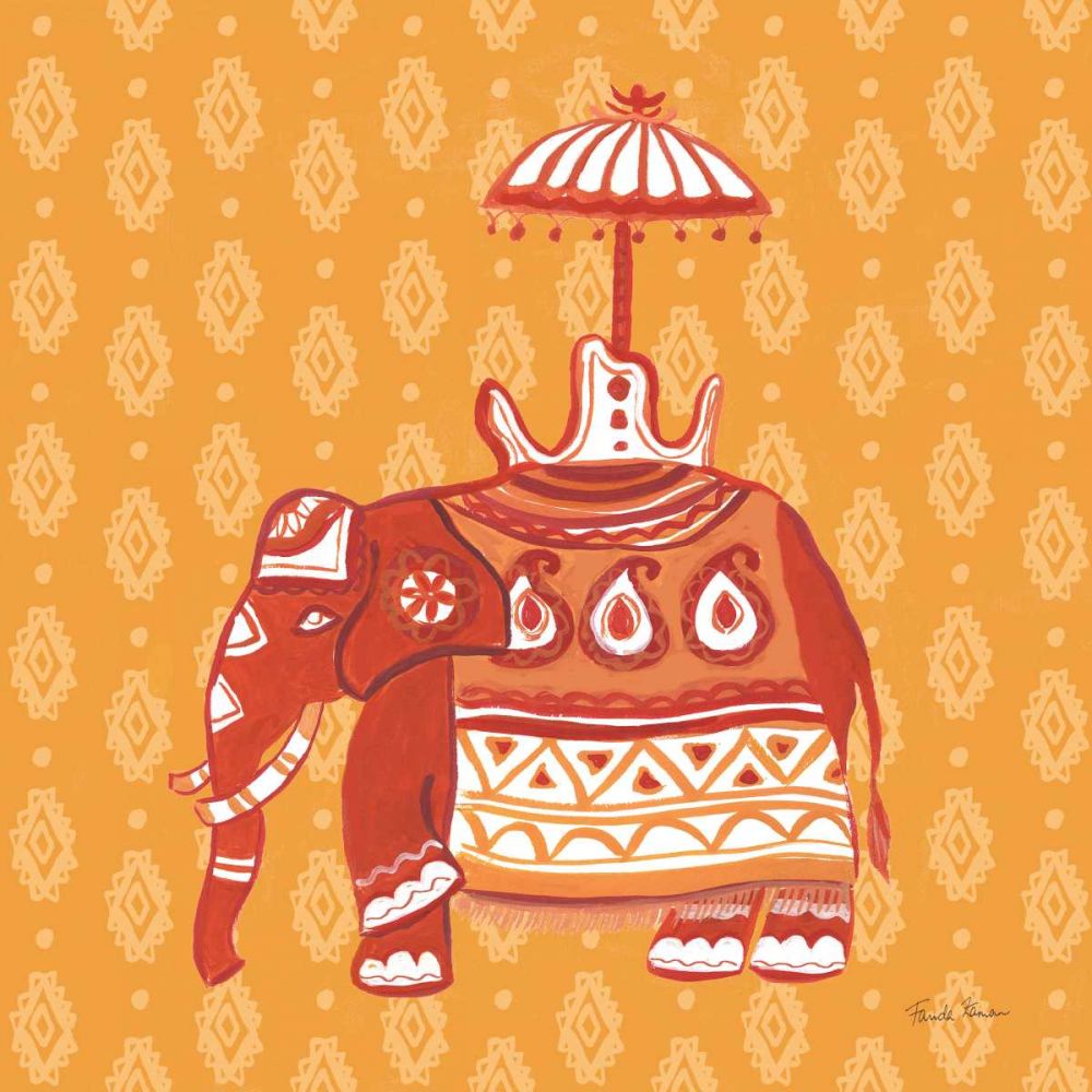 Jeweled Elephant II art print by Farida Zaman for $57.95 CAD