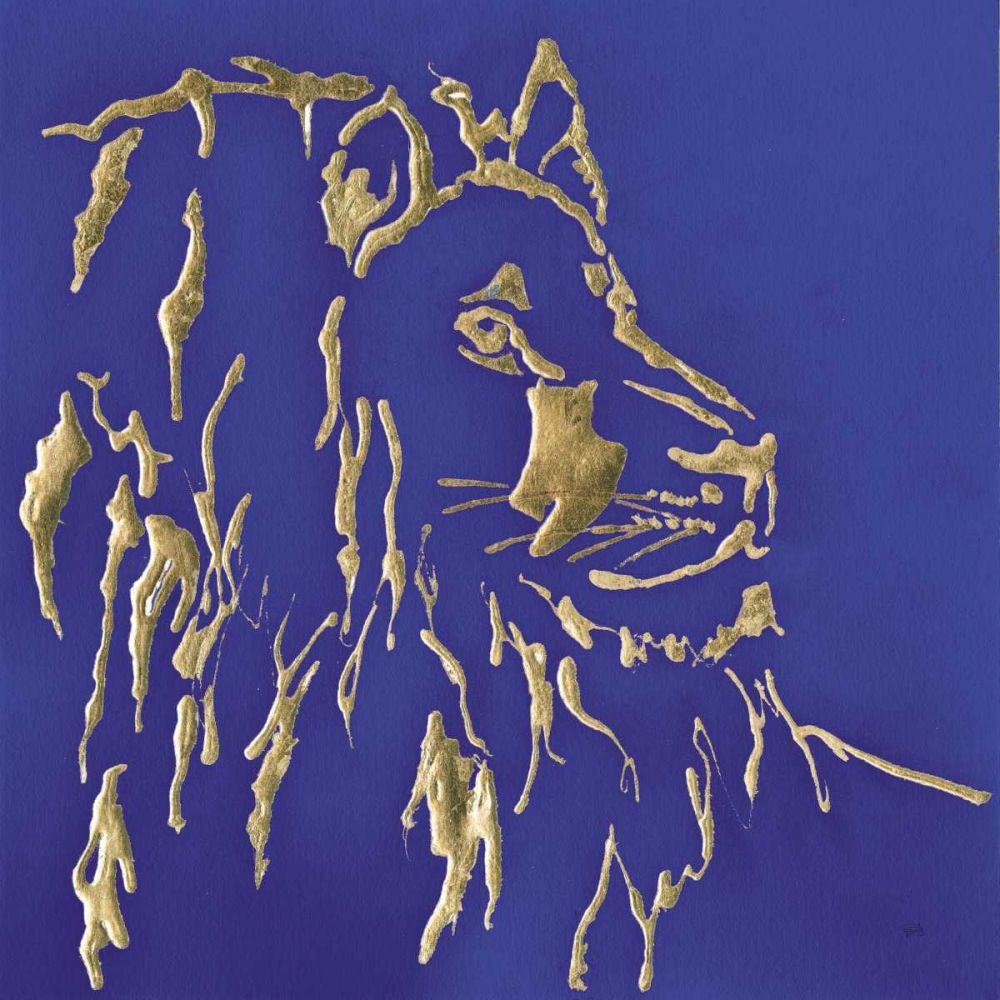 Gilded Lion Indigo art print by Chris Paschke for $57.95 CAD