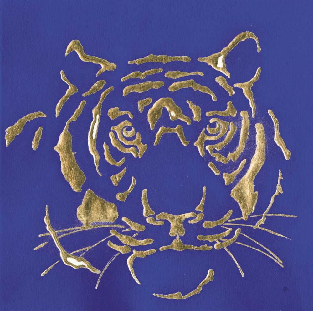 Gilded Tiger Indigo art print by Chris Paschke for $57.95 CAD
