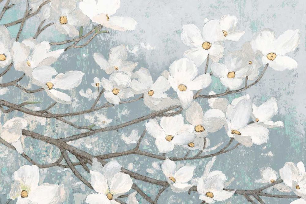 Dogwood Blossoms II Blue Gray Crop art print by James Wiens for $57.95 CAD