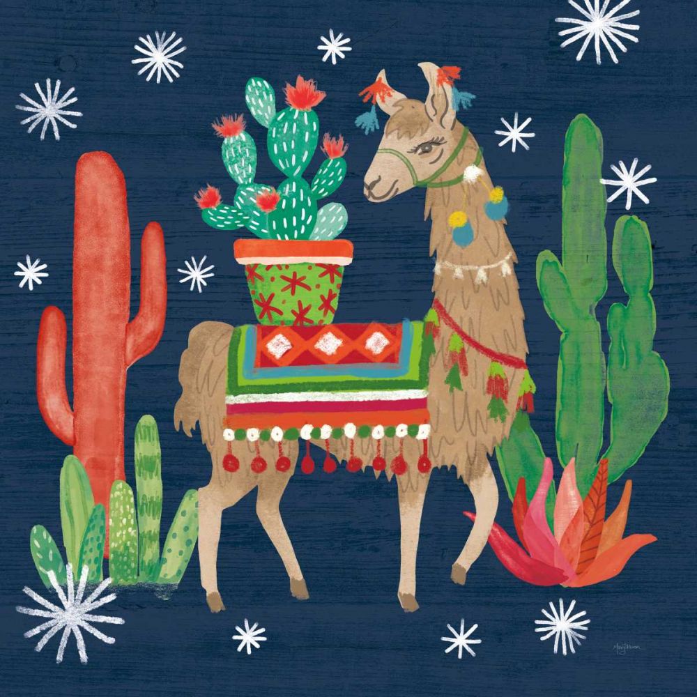 Lovely Llamas III Christmas art print by Mary Urban for $57.95 CAD