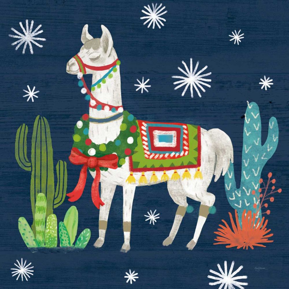 Lovely Llamas V Christmas art print by Mary Urban for $57.95 CAD