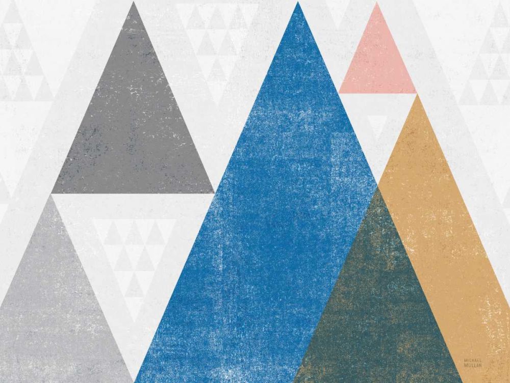 Mod Triangles I Gray Crop art print by Michael Mullan for $57.95 CAD