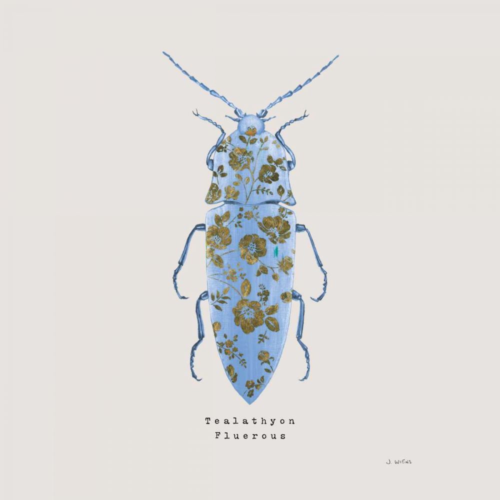 Adorning Coleoptera VIII Sq Blue art print by James Wiens for $57.95 CAD
