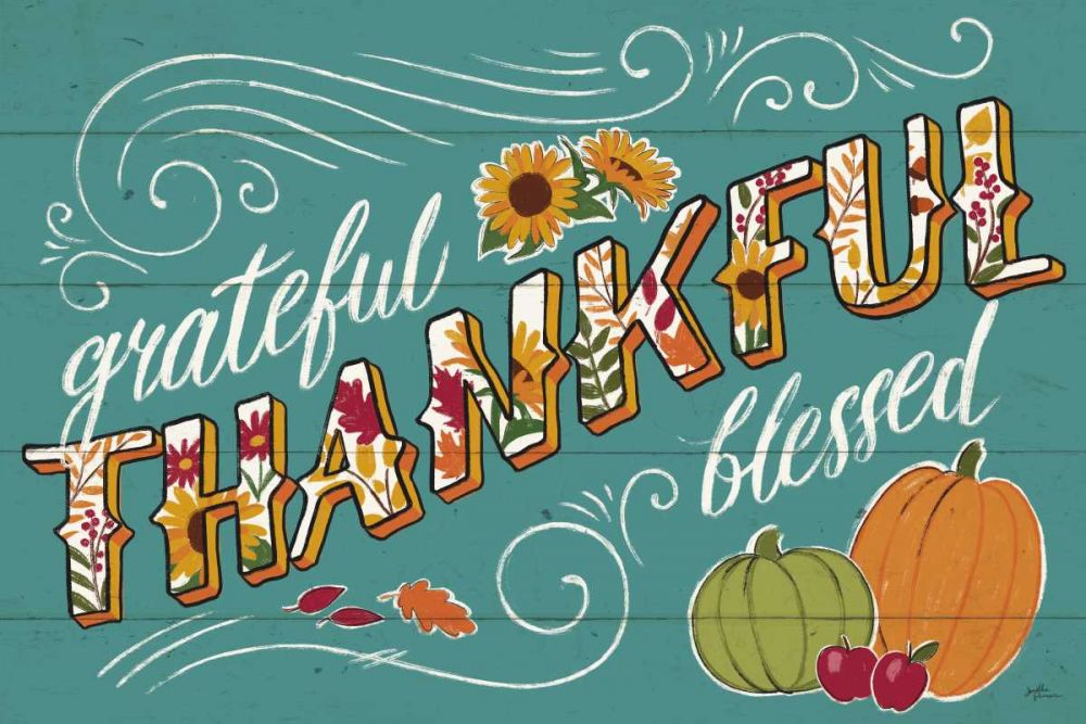 Thankful I Turquoise art print by Janelle Penner for $57.95 CAD