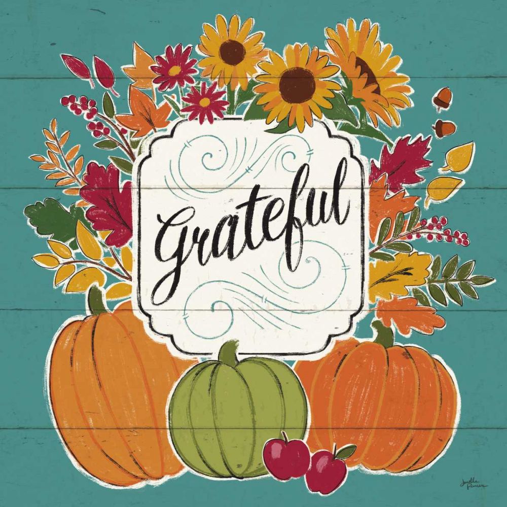 Thankful II Turquoise art print by Janelle Penner for $57.95 CAD