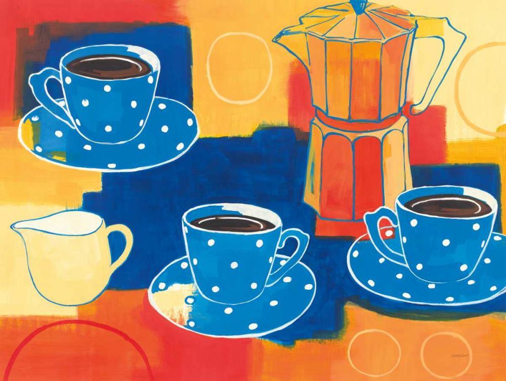 Blue Cups and Pot art print by Kathrine Lovell for $57.95 CAD