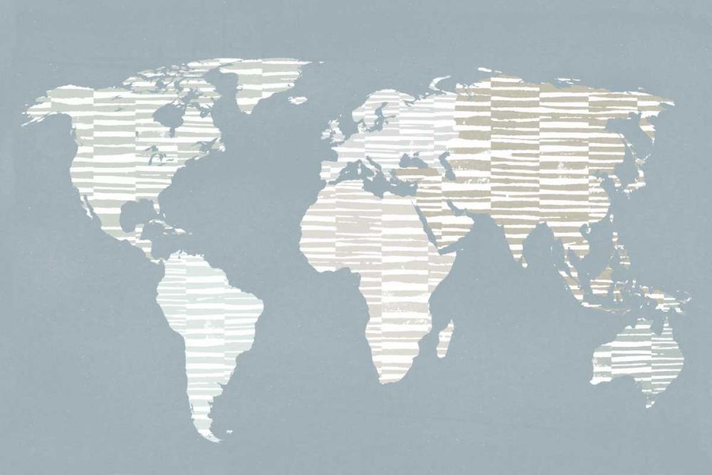 Calm World Map art print by Moira Hershey for $57.95 CAD