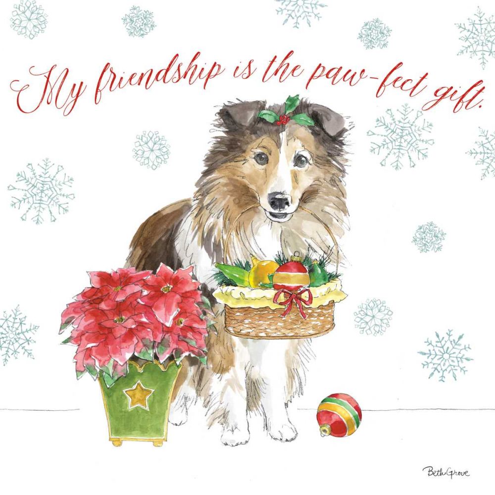 Holiday Paws III art print by Beth Grove for $57.95 CAD