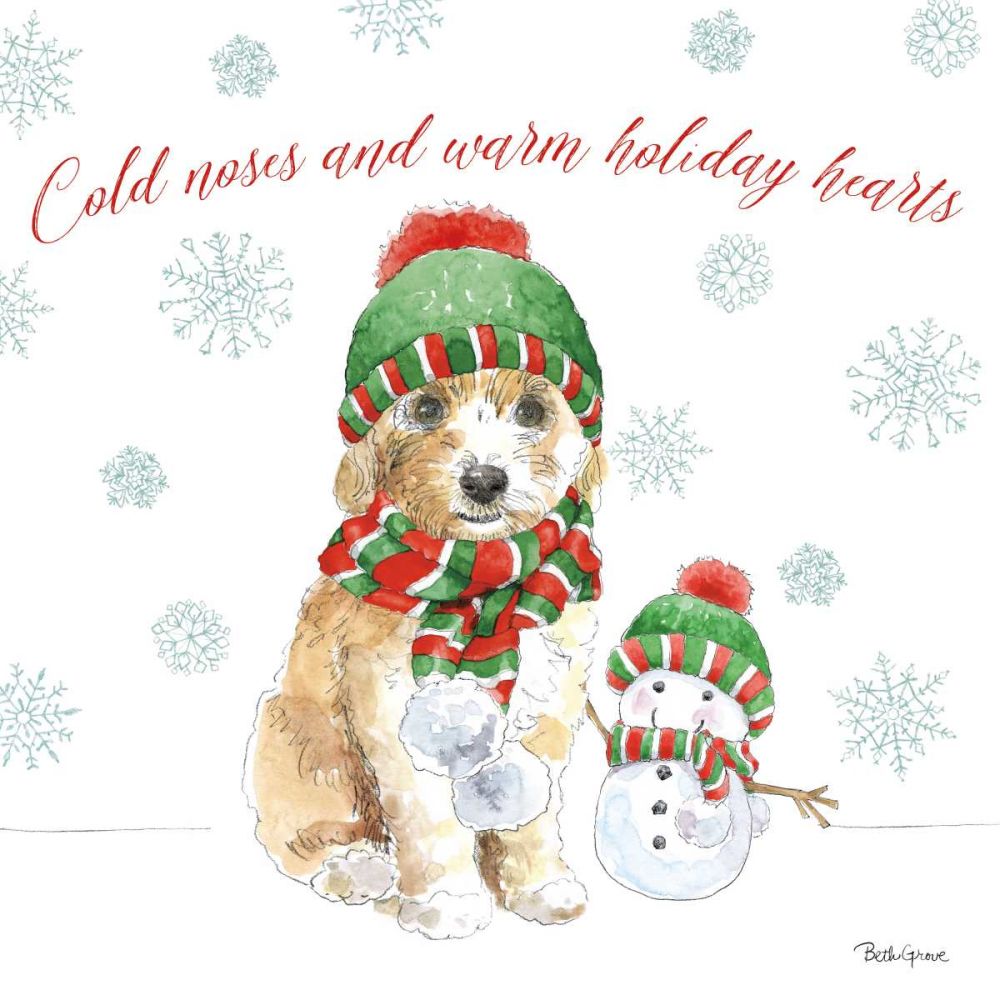 Holiday Paws IV art print by Beth Grove for $57.95 CAD