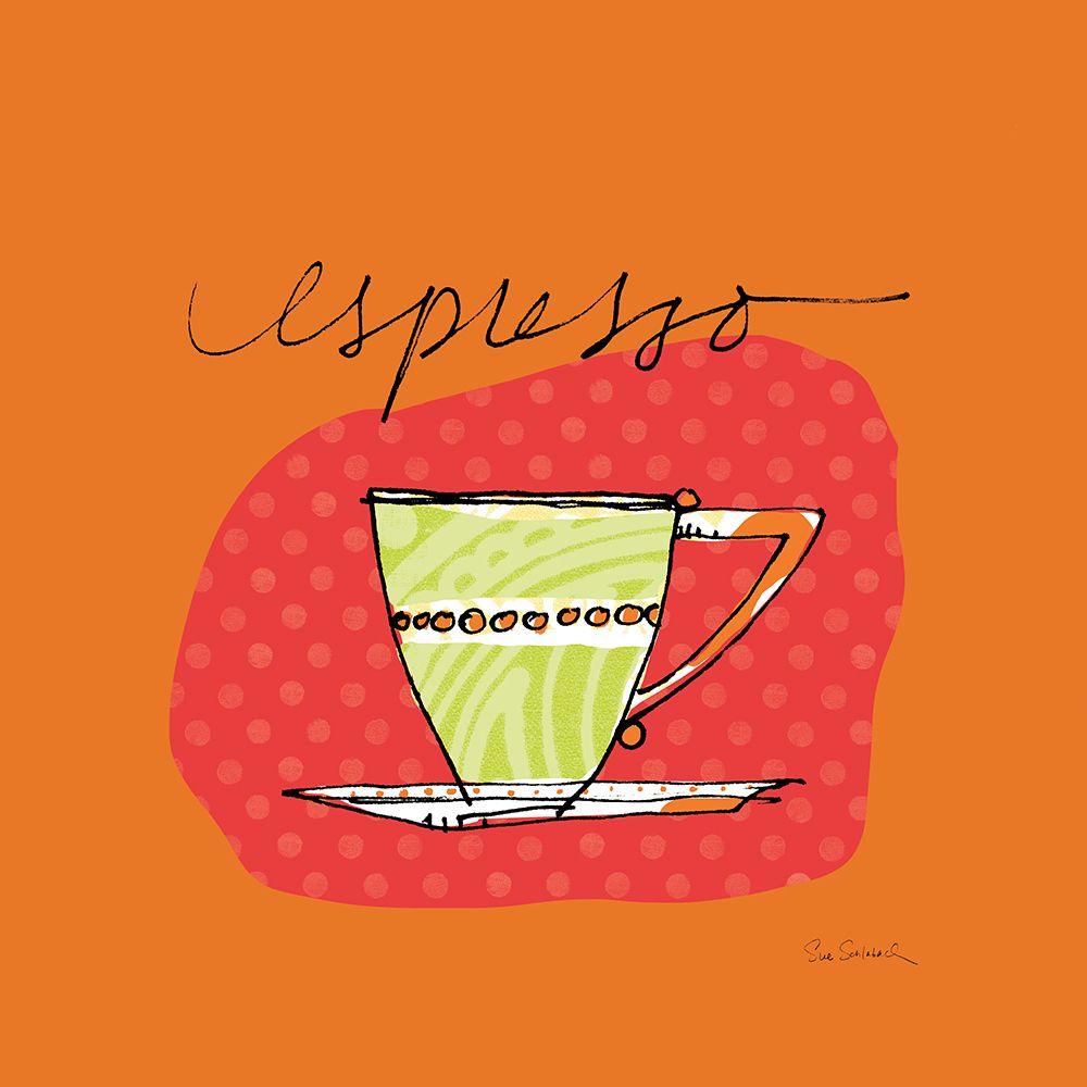 Colorful Coffee Espresso No Border art print by Sue Schlabach for $57.95 CAD