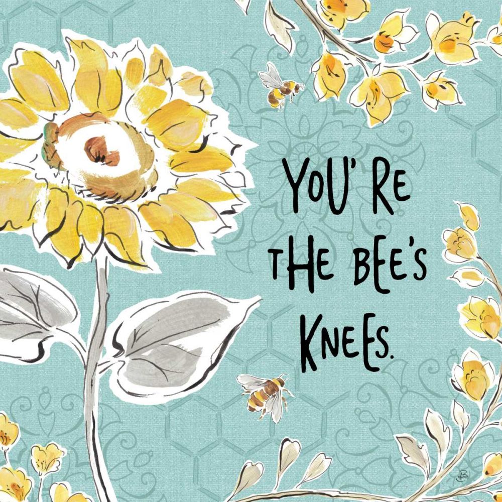 Bee Happy II Linen art print by Daphne Brissonnet for $57.95 CAD