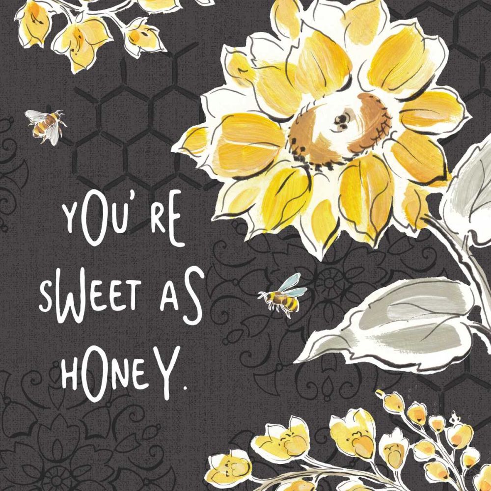 Bee Happy III Black art print by Daphne Brissonnet for $57.95 CAD