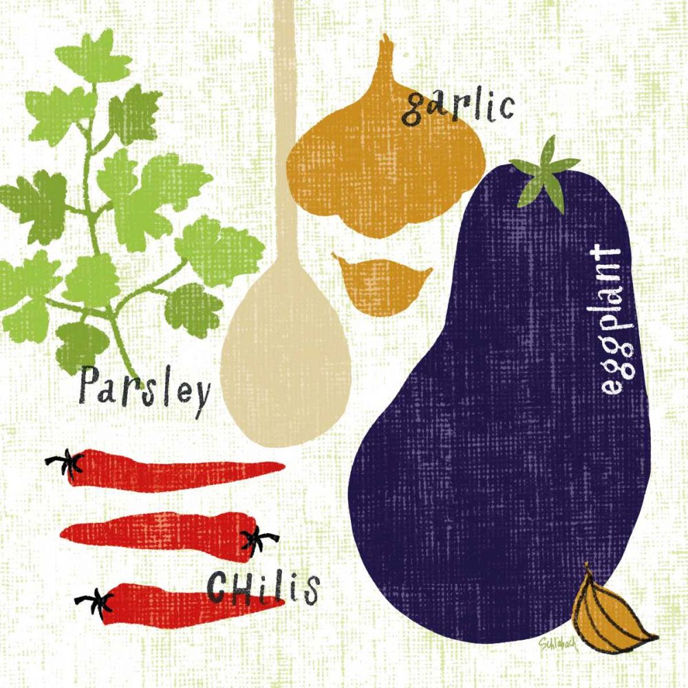 Italiano Eggplant art print by Sue Schlabach for $57.95 CAD