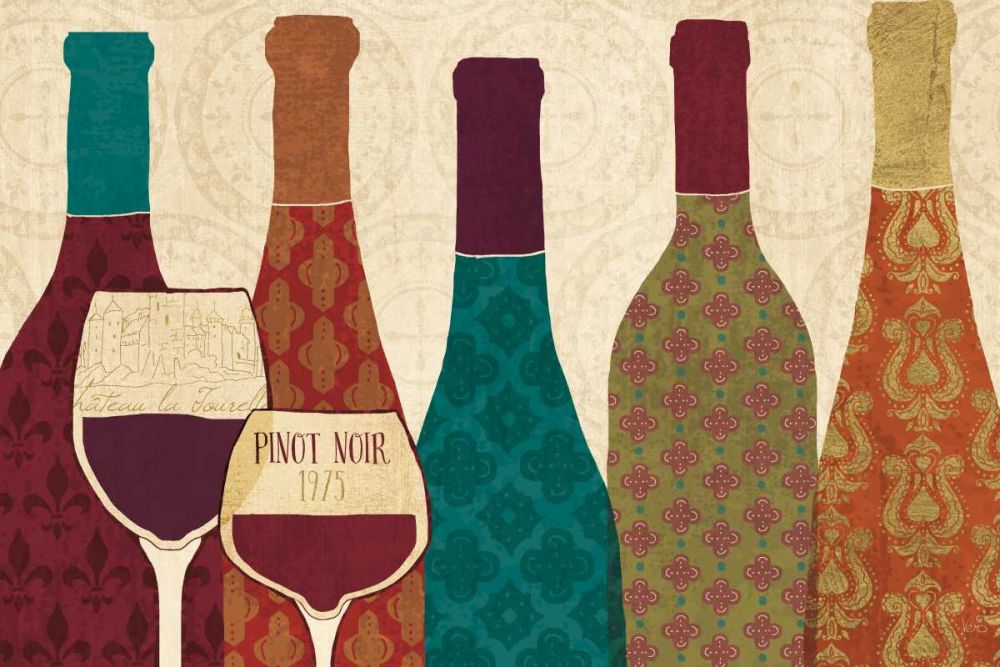 Wine Collage I with Glassware art print by Veronique Charron for $57.95 CAD